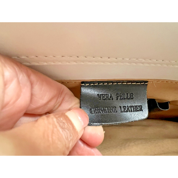 Daniela Moda Black / white Leather Handbag Dual Handles Tote Shoulder Strap NWT - Picture 10 of 16